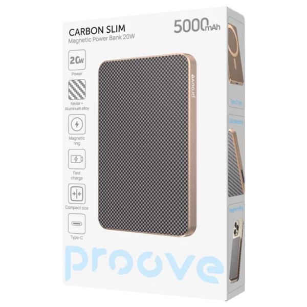 Power Bank Proove Carbon Slim 5000 mAh/ Bronze Light photo 5