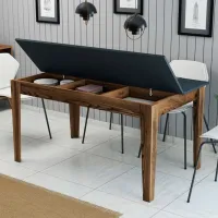 Кухонный стол зафиксированный Trendy Milan ДСП/ Antracit photo 4