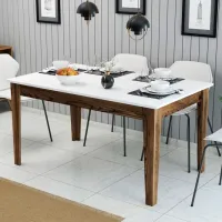 Кухонный стол зафиксированный Trendy Milan ДСП/ Белый photo 2