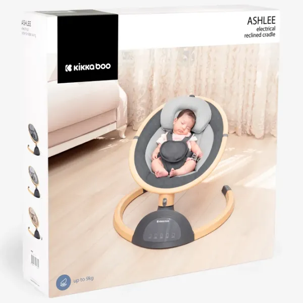 Leagăn pentru bebeluși Kikka Boo Ashlee 2025 (KB.229296) 3.3 kg/ Light Gray photo 7
