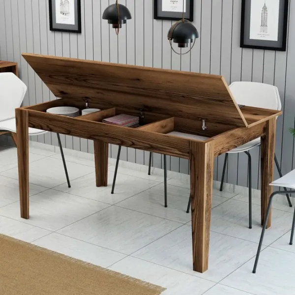Masă de bucătărie fixă Trendy Milan PAL/ Brown photo 4