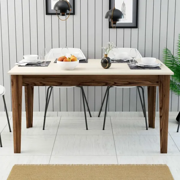 Masă de bucătărie fixă Trendy Milan PAL/ Cream photo 3