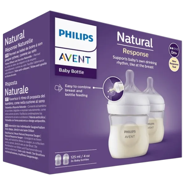 Tetină pentru biberon Philips Avent Natural Unisex / 0.125l / Transparent photo 6