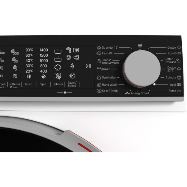 Mașină de spălat SHARP ES-DNFL014CWDA-EE 10 kg / 1400 rpm / White photo 7