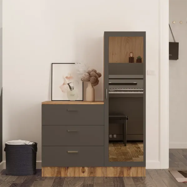 Comodă Trendy CC6-AA 140 x 100 x 45 / PAL / Antracit photo 2