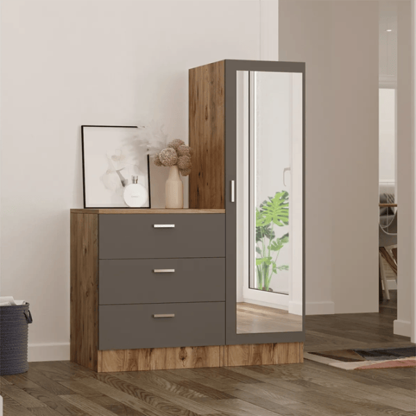 Comodă Trendy CC6-AA 140 x 100 x 45 / PAL / Antracit photo 3