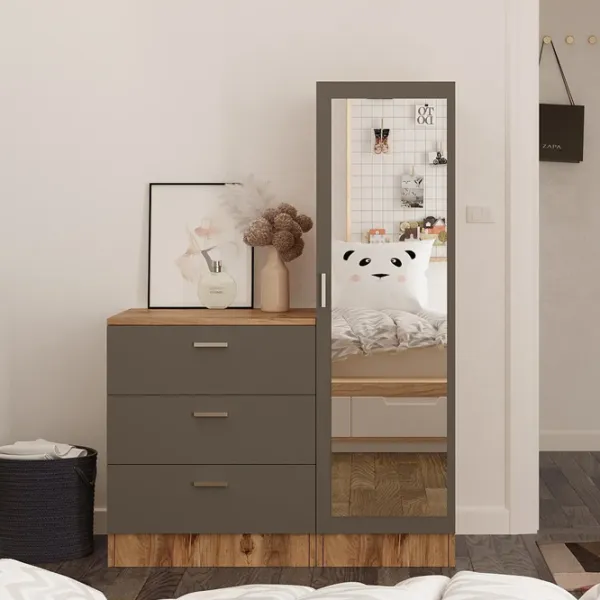 Comodă Trendy CC6-AA 140 x 100 x 45 / PAL / Antracit photo 4