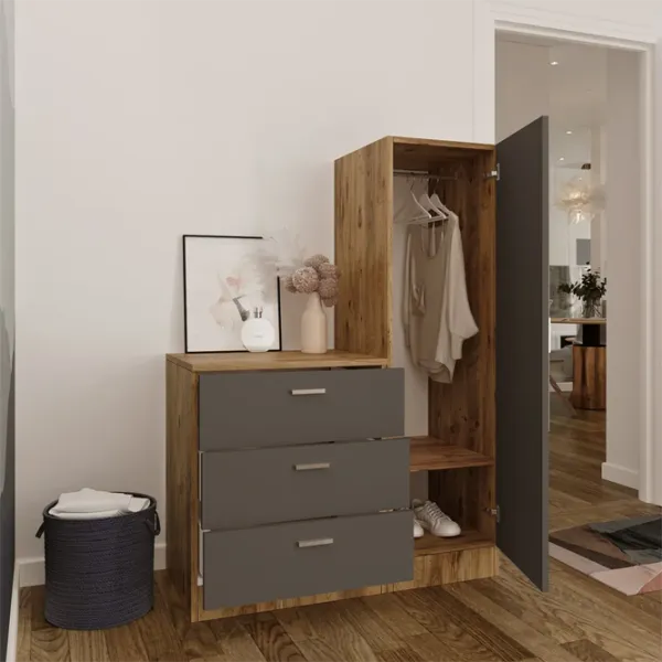 Comodă Trendy CC6-AA 140 x 100 x 45 / PAL / Antracit photo 5