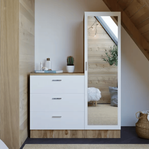 Comodă Trendy CC6-AW 140 x 100 x 45 / PAL / Alb photo 3