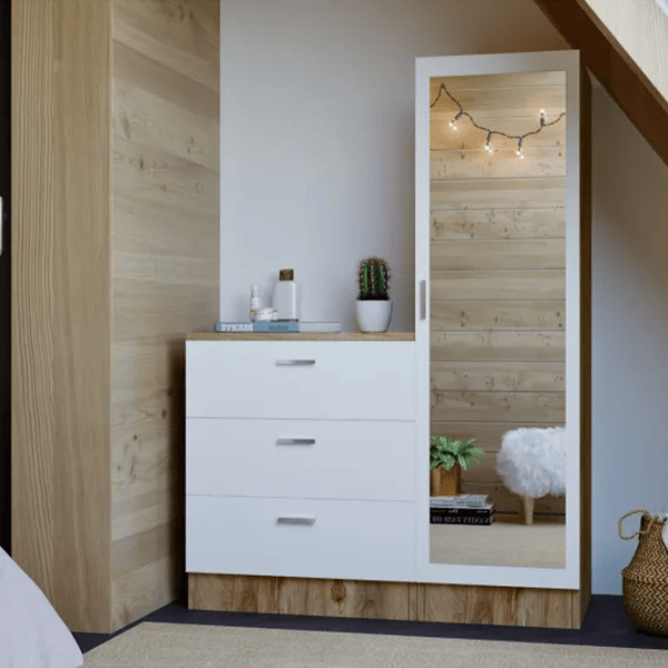 Comodă Trendy CC6-AW 140 x 100 x 45 / PAL / Alb photo 4