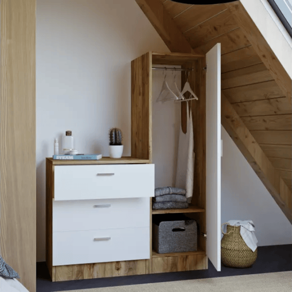 Comodă Trendy CC6-AW 140 x 100 x 45 / PAL / Alb photo 5