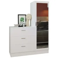 Comodă Trendy CC6-W 140 x 100 x 45 / PAL / Alb