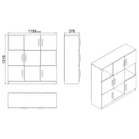 Комод Trendy VO7-OB 121.8 x 120 x 37.6см / ДСП / Черный photo 6