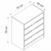 Комод Trendy Elina 40 x 70 x 79см / ДСП / Антрацит photo 8