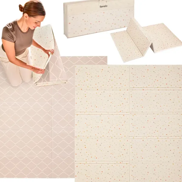 Covoraş pentru joc Lionelo Zora () 0+/ Dreptunghiular/ Beige photo 2