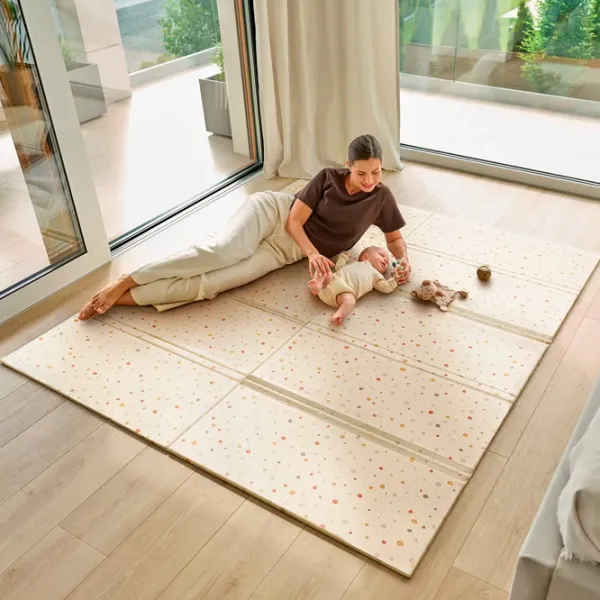 Covoraş pentru joc Lionelo Zora () 0+/ Dreptunghiular/ Beige photo 7