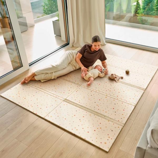 Covoraş pentru joc Lionelo Zora () 0+/ Dreptunghiular/ Beige photo 7