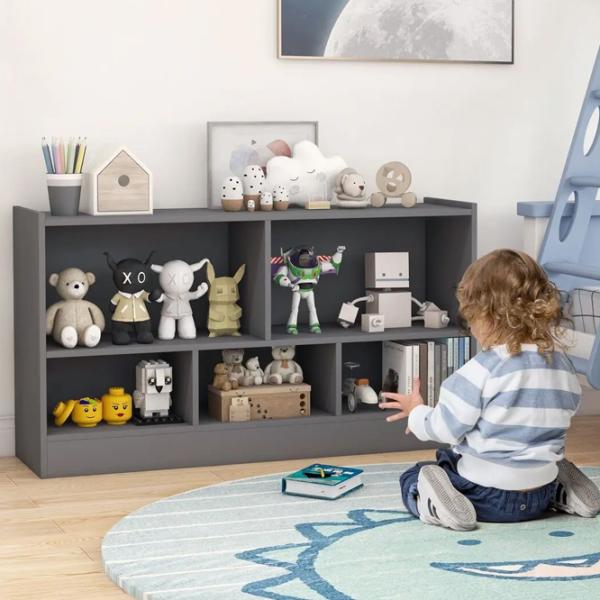 Dulap pentru copii Costway CB10297GR PVC / Gray photo 5