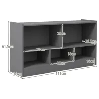 Dulap pentru copii Costway CB10297GR PVC / Gray photo 6