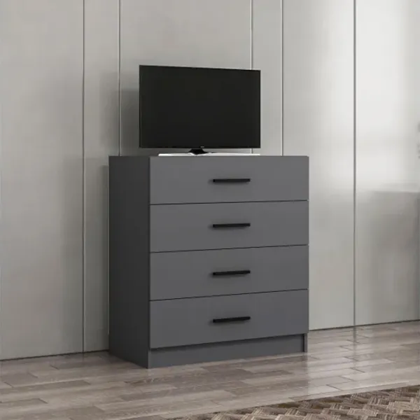Comodă Trendy Kale TV 100 x 90 x 47 / PAL / Antracit photo 3