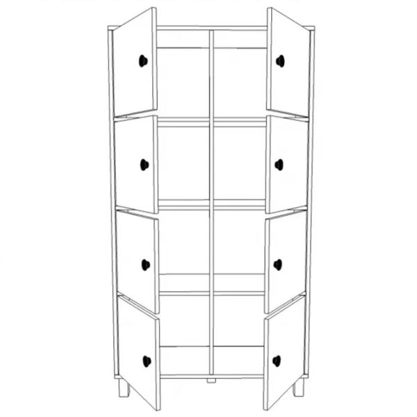 Comodă Trendy MN06-BA 179.4 x 96 x 40 / PAL / Antracit photo 6