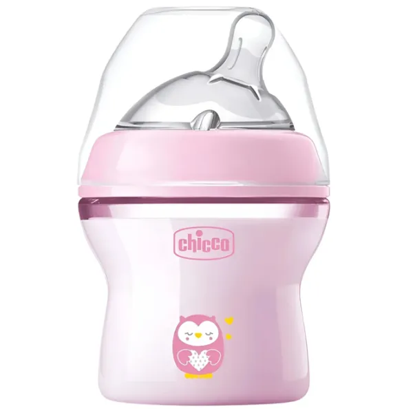 Бутылочка для кормления Chicco Natural Feeling Для девочек / 0.15л / Розовый photo 1