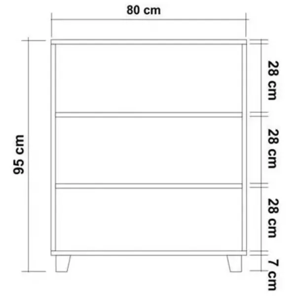 Comodă Trendy Leva Gravis 95 x 80 x 43 / PAL / Nuc photo 4