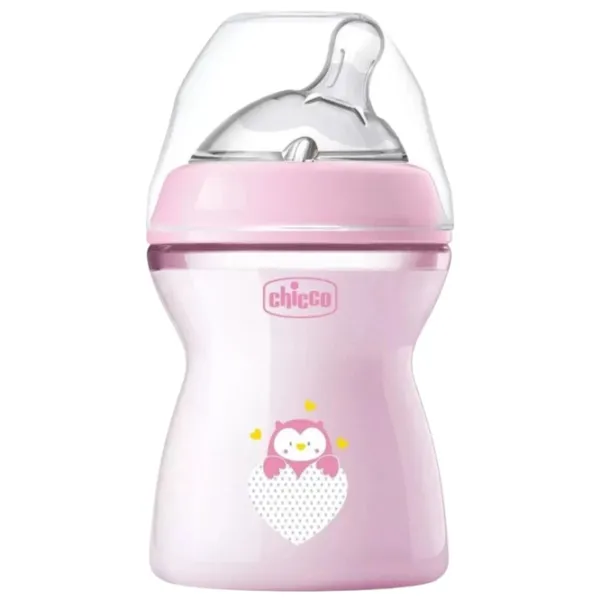 Бутылочка для кормления Chicco Natural Feeling Для девочек / 0.25л / Розовый photo 1