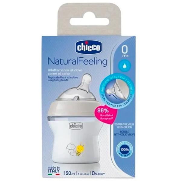 Бутылочка для кормления Chicco Natural Feeling Унисекс / 0.15л / Белый photo 3