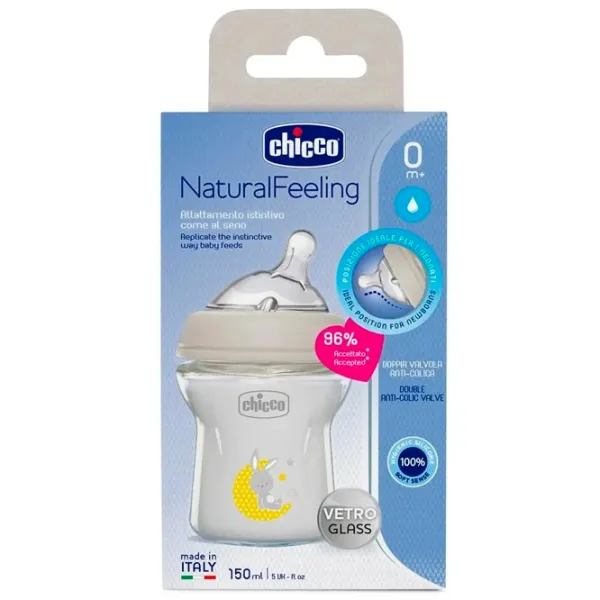 Бутылочка для кормления Chicco Natural Feeling Унисекс / 0.15л / Белый photo 2