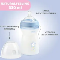 Бутылочка для кормления Chicco Natural Feeling Для мальчиков / 0.33л / Синий photo 4