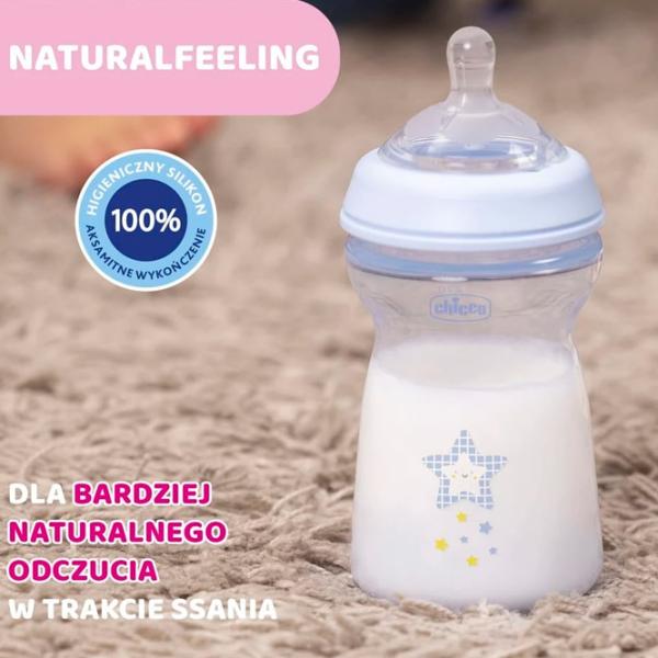 Бутылочка для кормления Chicco Natural Feeling Для мальчиков / 0.33л / Синий photo 5