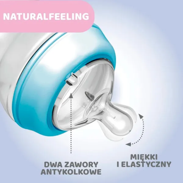 Бутылочка для кормления Chicco Natural Feeling Для мальчиков / 0.33л / Синий photo 6