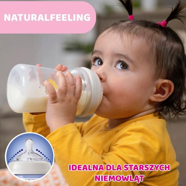 Бутылочка для кормления Chicco Natural Feeling Унисекс / 0.33л / Белый photo 3