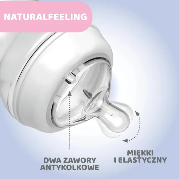 Бутылочка для кормления Chicco Natural Feeling Унисекс / 0.33л / Белый photo 6