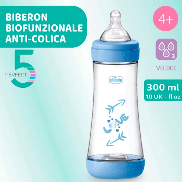 Бутылочка для кормления Chicco Perfect5 Для мальчиков / 0.3л / Синий photo 3
