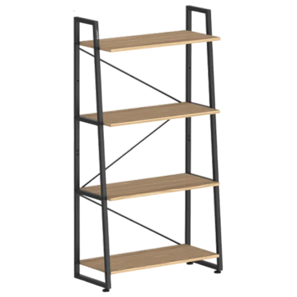 Etajeră Barkan Bookshelf 4-Tier 134 x 70 x 30 cm / Metal / Black photo 1