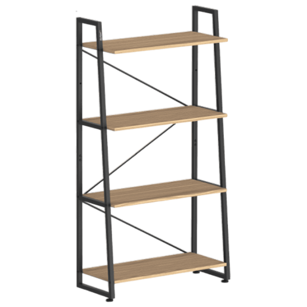 Etajeră Barkan Bookshelf 4-Tier 134 x 70 x 30 cm / Metal / Black photo 1