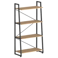 Стеллаж Barkan Bookshelf 4-Tier 134 x 70 x 30см cm / Металл / Black