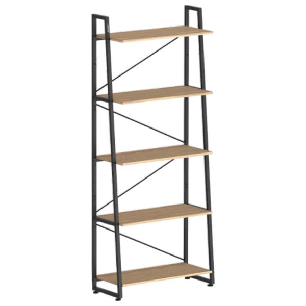 Etajeră Barkan Bookshelf 5-Tier 170 x 70 x 30 cm / Metal / Black photo 1