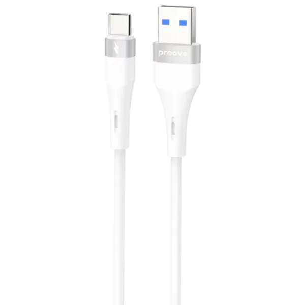 Cablu de alimentare Light Silicone Plus Proove USB Type-C +  1 m / White photo 1