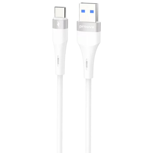 Cablu de alimentare Light Silicone Plus Proove USB Type-C +  1 m / White photo 1