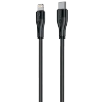 Cablu de alimentare Soft Silicone Proove Lightning + USB Type-C 2 m / Black
