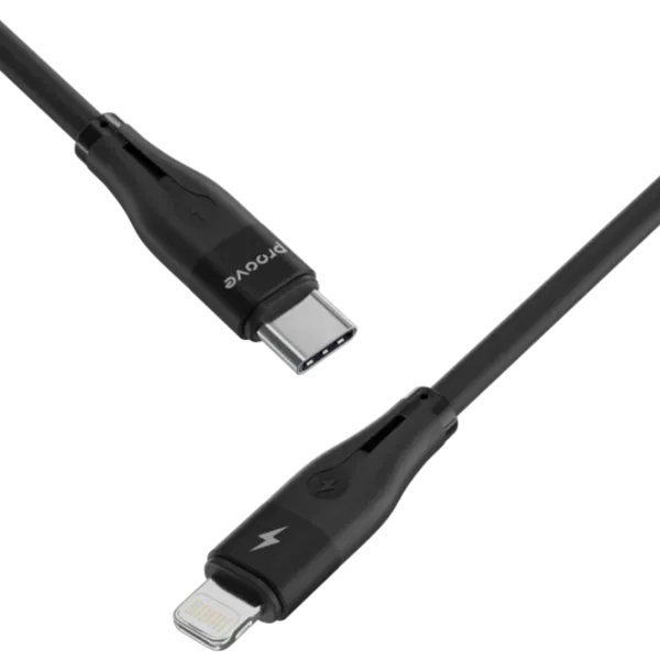 Cablu de alimentare Soft Silicone Proove Lightning + USB Type-C 2 m / Black photo 3