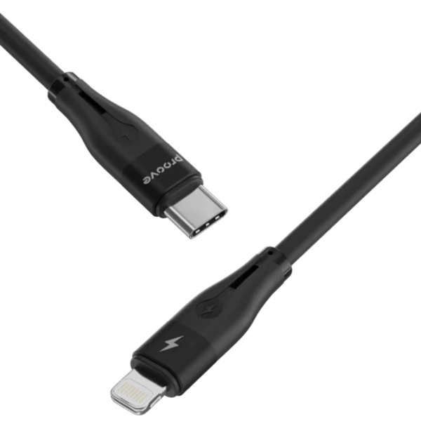 Cablu de alimentare Soft Silicone Proove Lightning + USB Type-C 2 m / Black photo 3