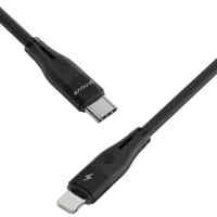 Кабель питания Soft Silicone Proove Lightning + USB Type-C 2 м / Черный photo 3