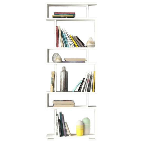 Etajeră Trendy Blok 165.3 x 60 x 19.5 cm / PAL / White photo 2