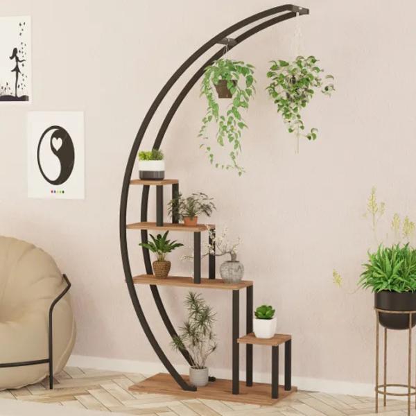 Стеллаж Trendy Garden 180 x 85 x 35см cm / Металл / Black photo 2