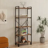 Etajeră Trendy Abel 156 x 60 x 30 cm / Metal / Walnut photo 3