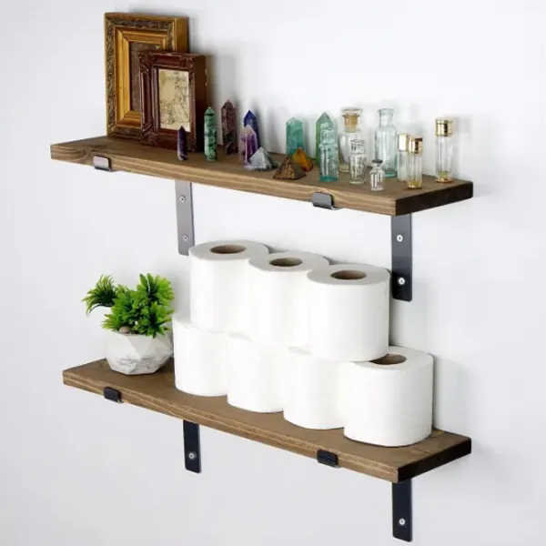 Полка Trendy Lam004 Дерево / Walnut Black photo 3